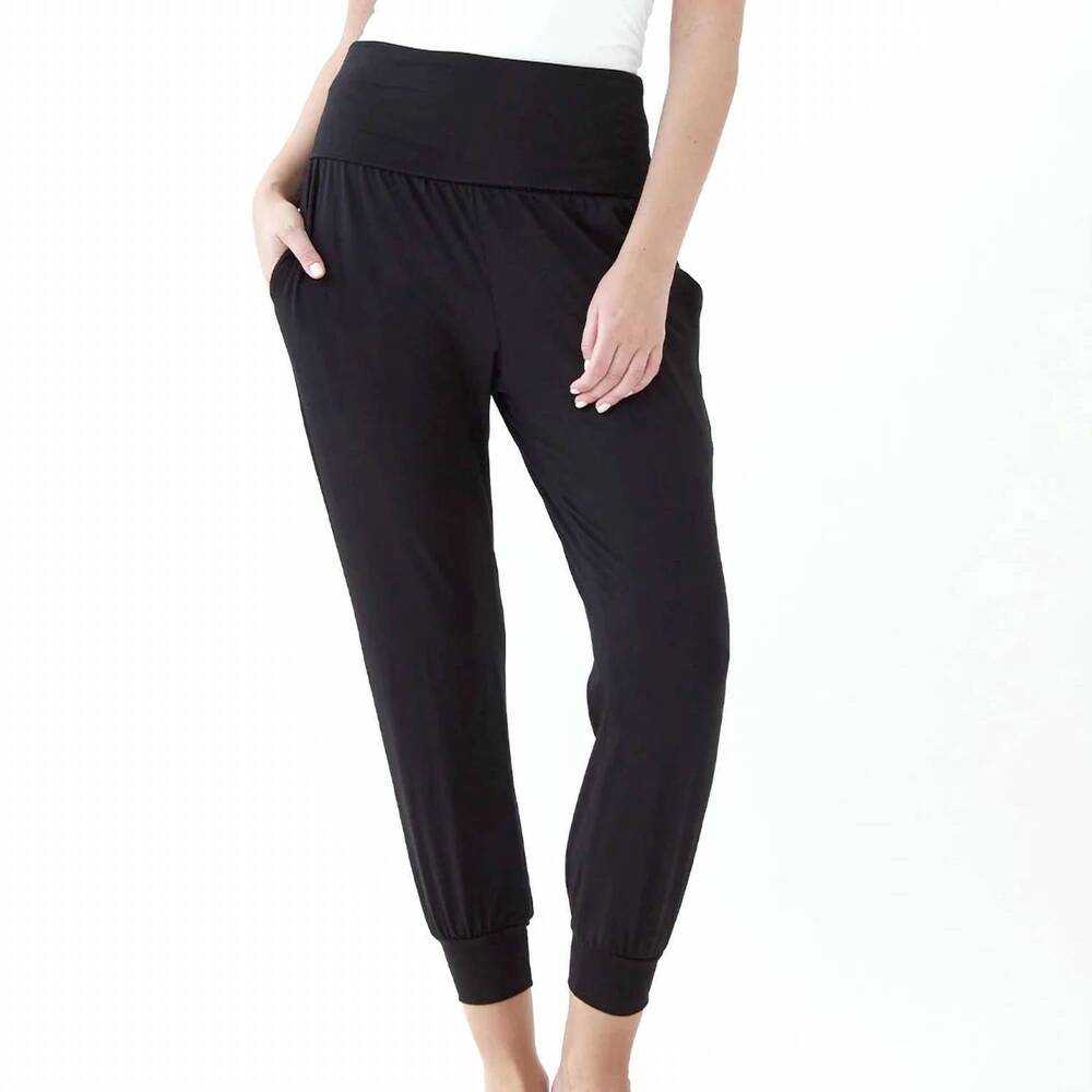 NEW BIJOUROCKS bamboo yoga pants in black